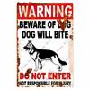 Винтаж Остерегайтесь собаки, металлический знак, предупреждение об опасности, защищенная собака питбуль, без бала, настенный декор, украшение частной территории, WY45