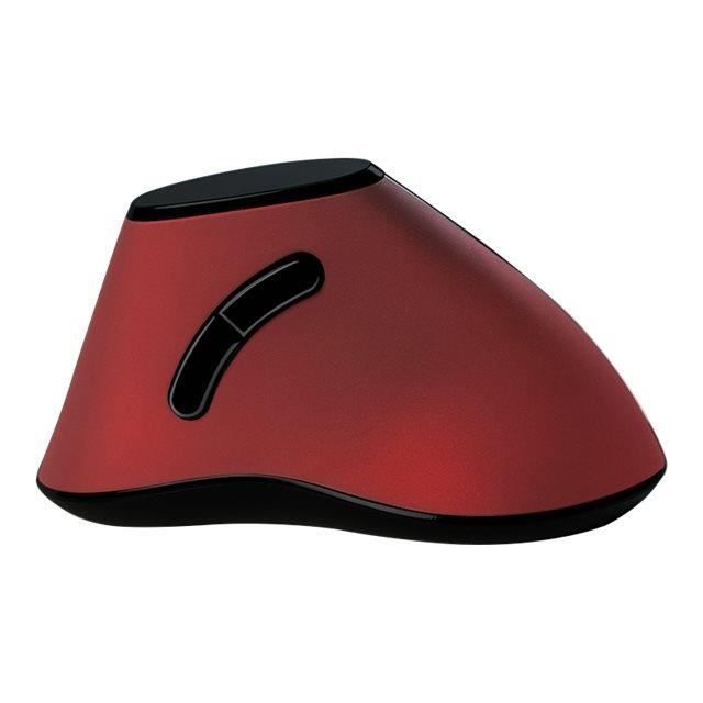 Souris verticale - LogiLink - Ergonomic Vertical - Sans fil - Optique - 5 boutons - Rouge