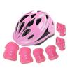 Adjustable Bike Helmet Set with Knee Pads Elbow Pads Wrist Guards Kid Roller Skating Protective Gear for Girls and Boys 24BD