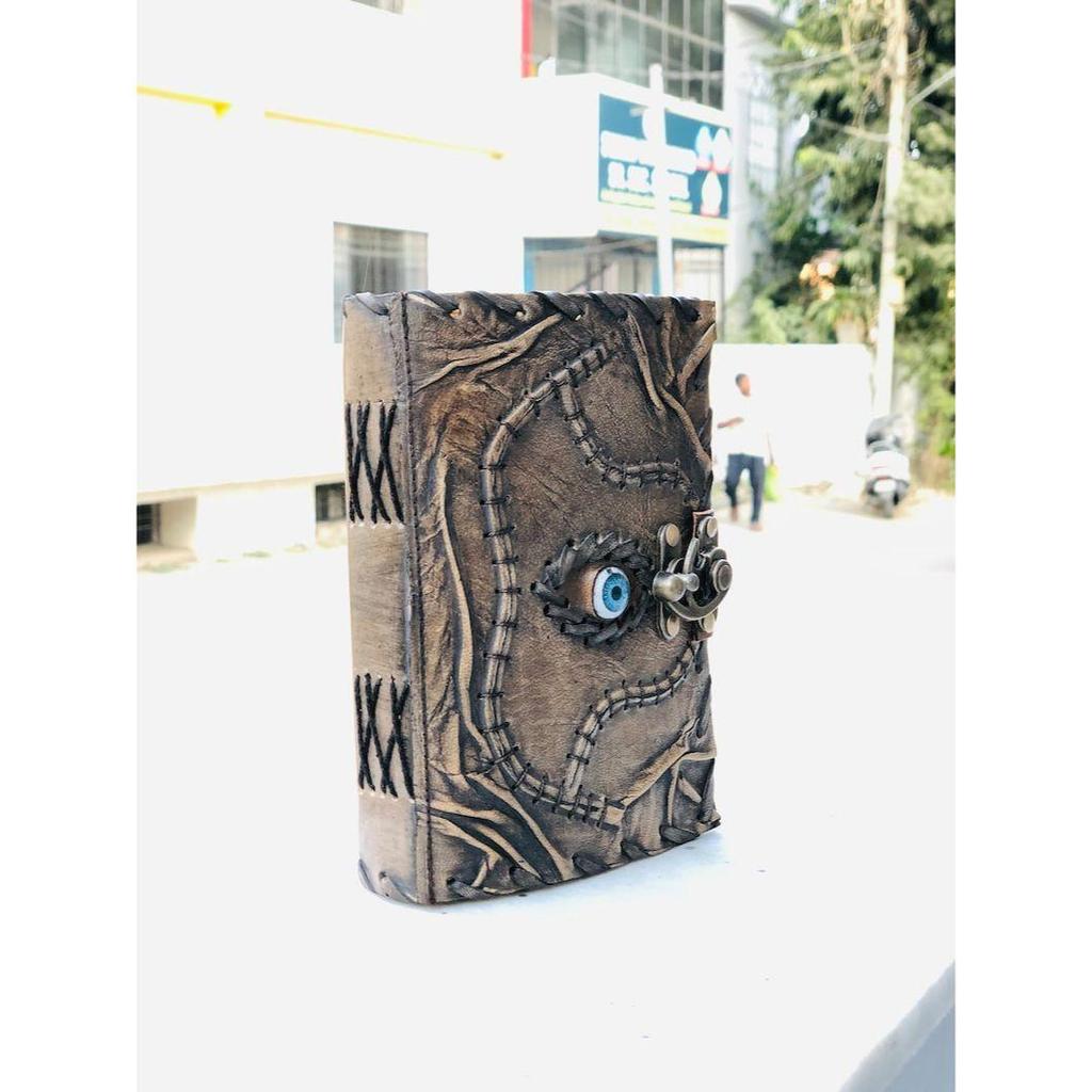 Фокус-покус Книга Заклинаний Кожаный Журнал Бумага с Декле Краем Журнал Гримуара Третьего Глаза Винтажный Кожаный Журнал Книга Теней Журнал