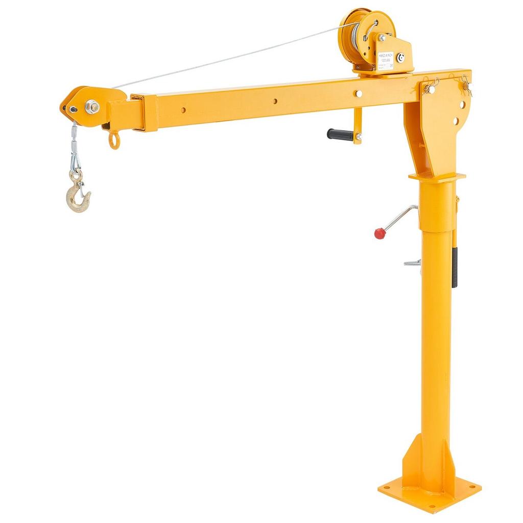 Pickup Truck Crane Hoist Crane 1100 lbs with Manual Winch 360° Hoist Lift
