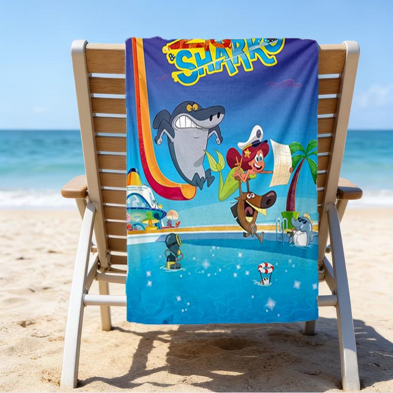 Ultra-Soft Beach Towel with Zig & sharko Theme,Ideal for Pool - Camping, Diving - Perfect Travel Essential, Vibrant Beach Towel.