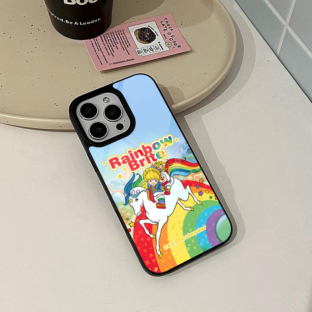 Cartoon R-Rainbow Brite Phone Case for Iphone 17 16 15 14 Air 13 12 11 Pro Max Mini Plus Fundas Shell PC+TPU Cover