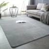 Plain Dark Grey Low-Profile Rug Soft Non-Slip Washable Carpet for Minimalist Scandinavian  Japandi Home Decor
