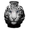 Весна Осень Мужская Толстовка С Капюшоном 3D Tiger Printed Свободные Дизайнерские Толстовки Длинные Рукава Пуловер 5XL Оверсайз Harajuku Y2k Одежда