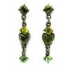 [B2155] - Designer Earrings 'Columbine' Green