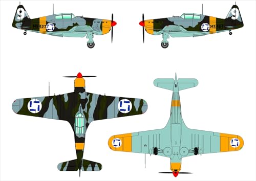 Drawnings 1/48 Morane-Saulnier MS.406C.1 Finnish Ace Pilot Plastic Model DWS48057 (Airplane)