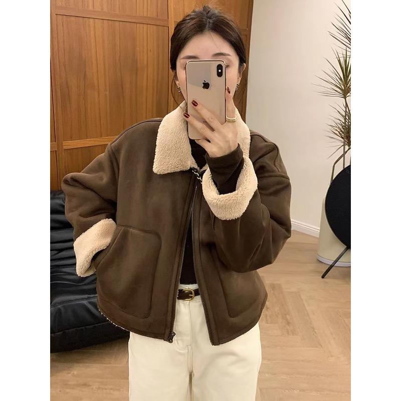 Пальто из овечьей шерсти, женская куртка, верхняя часть