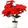 Poinsettia Bushes Flower Pot Xmas Decor Christmas Bouquets Christmas Decoration Simulation Bouquet