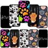 Phone Case for Samsung Galaxy S24 S23 iPhone 15 14 Xiaomi Redmi Note 13 12 11 8 10 9 Pro Max Plus X XR OPPO A15 Huawei Cute Dog Paw Cat Cover