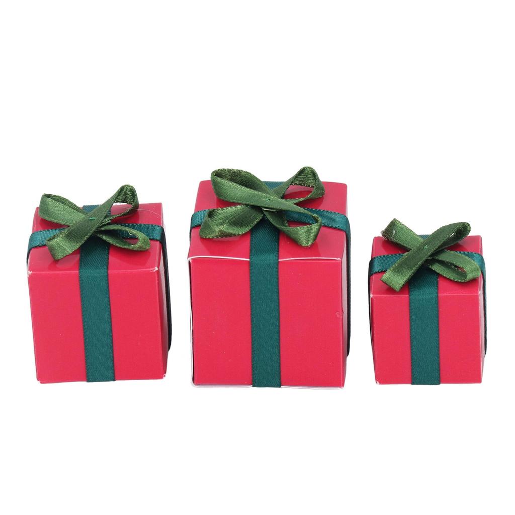 3Pcs Simulation Mini Gift Box Superb Workmanship Multipurpose Dollhouse Miniature Gift Box for 1:12