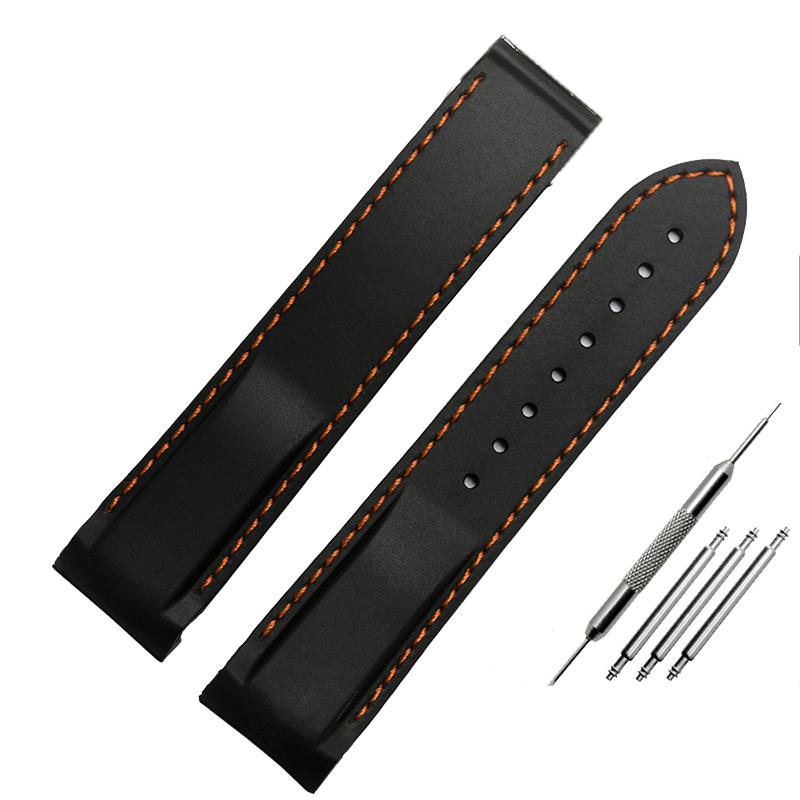 Классический ремешок для часов с резиновым силиконовым интерфейсом Arc 20 мм 22 мм подходит для часов Omega Seamaster GMT Diver 300 Speedmaster Seiko Hamilton