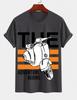 Unisexs Pure Cotton Solid Color Tshirt Vintage Scooter Adventure Begins Print Crew Neck Short Sleeve Street Casual Top