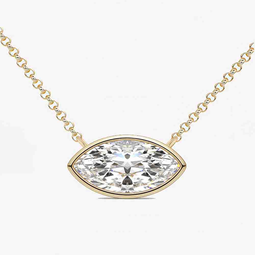 WUIHA Vintage 925 Sterling Silver 2 CT Asscher Cut Real GRA Moissanite Diamond Pendant Necklace Wedding Engagement Fine Jewelry