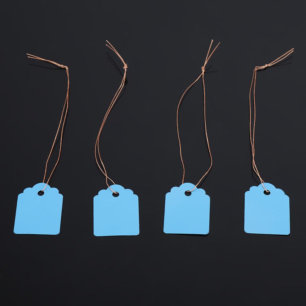 200pcs PVC Hanging Flower Plant Seed Name Tag Label Marker Sign Outdoor Blue