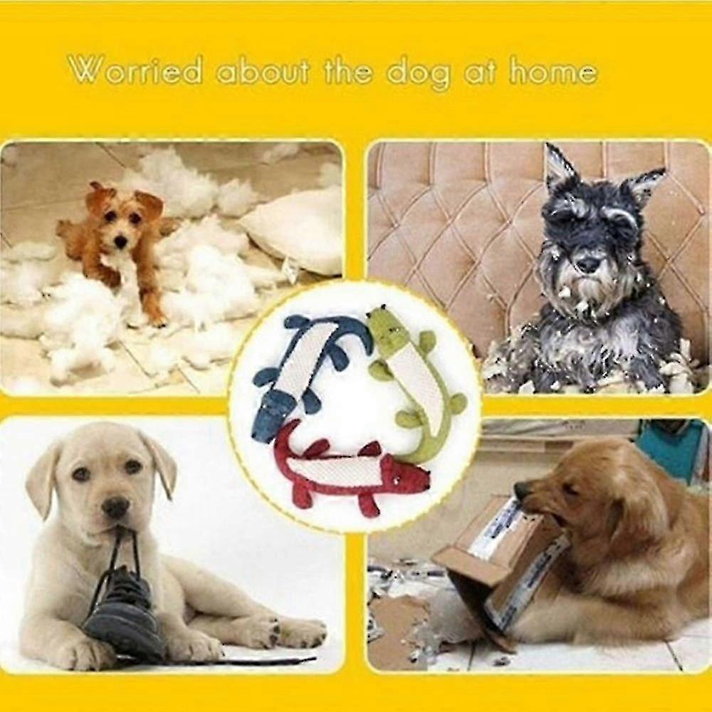 3pcs Crocodile Squeaky Plush Dog Toys For Aggressive Chewers, Durable Interactive Dog Toy, Stuffed Soft Plush Dog Toys