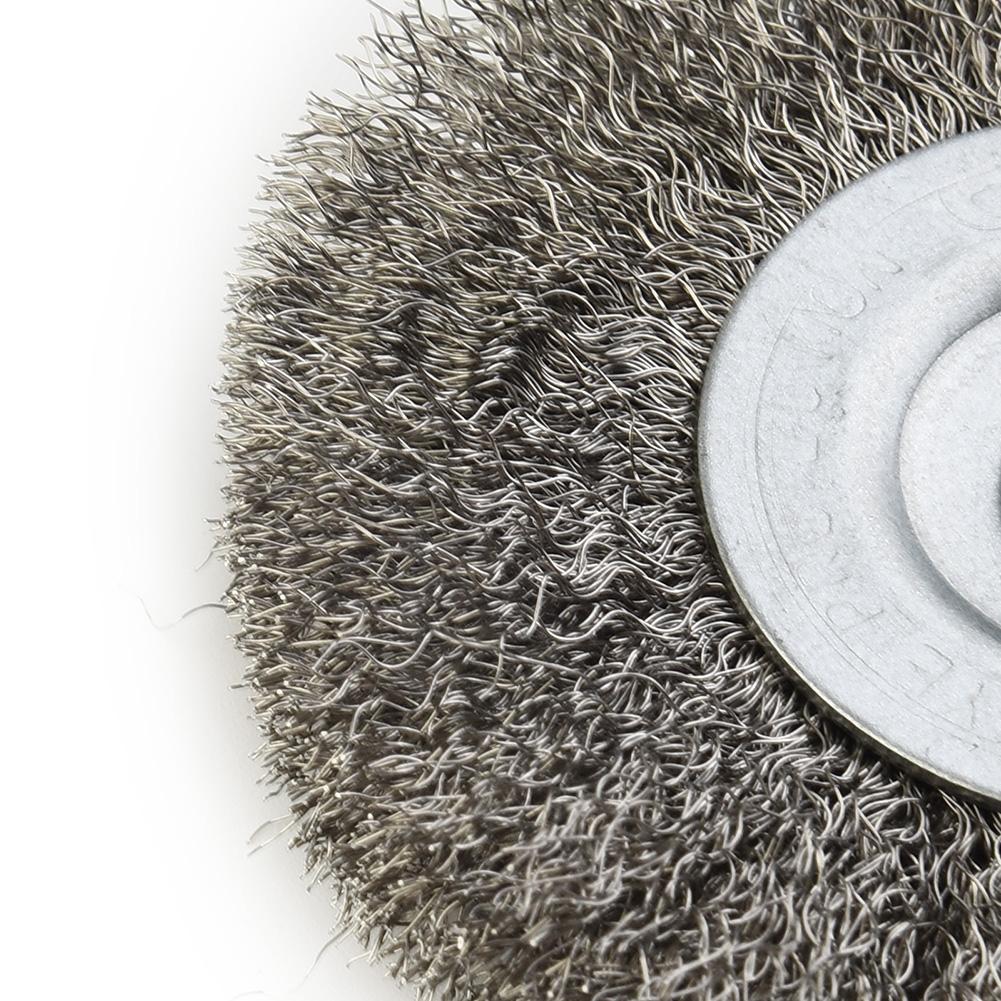 3-дюймовая 6-мм гофрированная щетка из нержавеющей стали для настольной шлифовальной машины, абразивная, новая