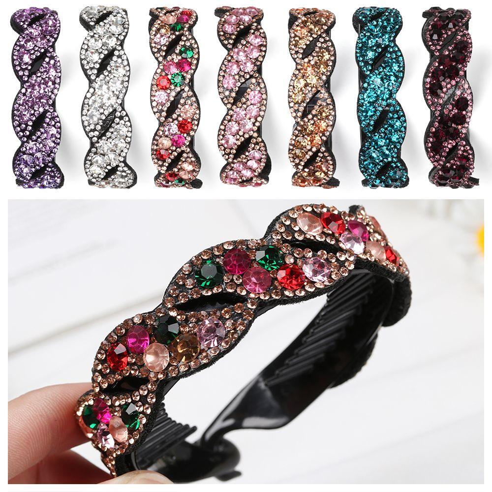 Rhinestone Ponytail Holder Hair Accessories Headwear Bun Hairpin Crystal Hair Claw HairClips