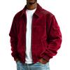 Men's Corduroy Pocket Zipper Jacket Men's Plus Size Casual Sports Jacket