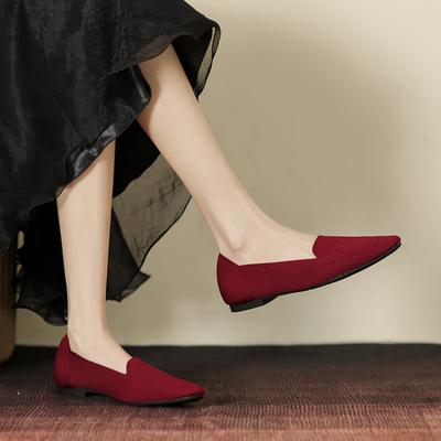 Новые туфли Doudou, плоские туфли-лодочки, женские плетеные туфли, дышащие, из летящего плетеного материала