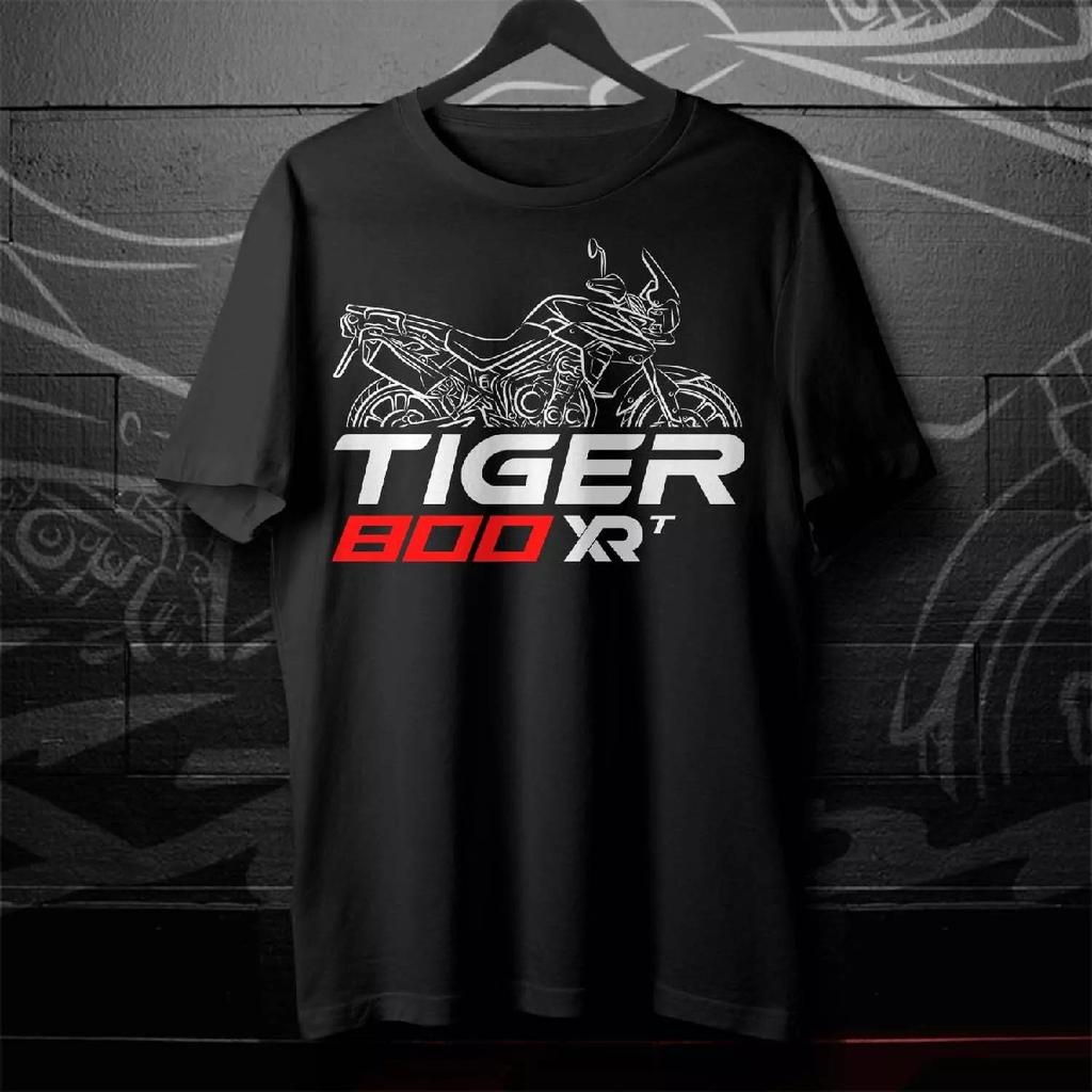 2025 Лето Хлопок Круглый вырез Короткие рукава для мужчин и женщин Triumph Tiger 800 Футболка для мотоцикла