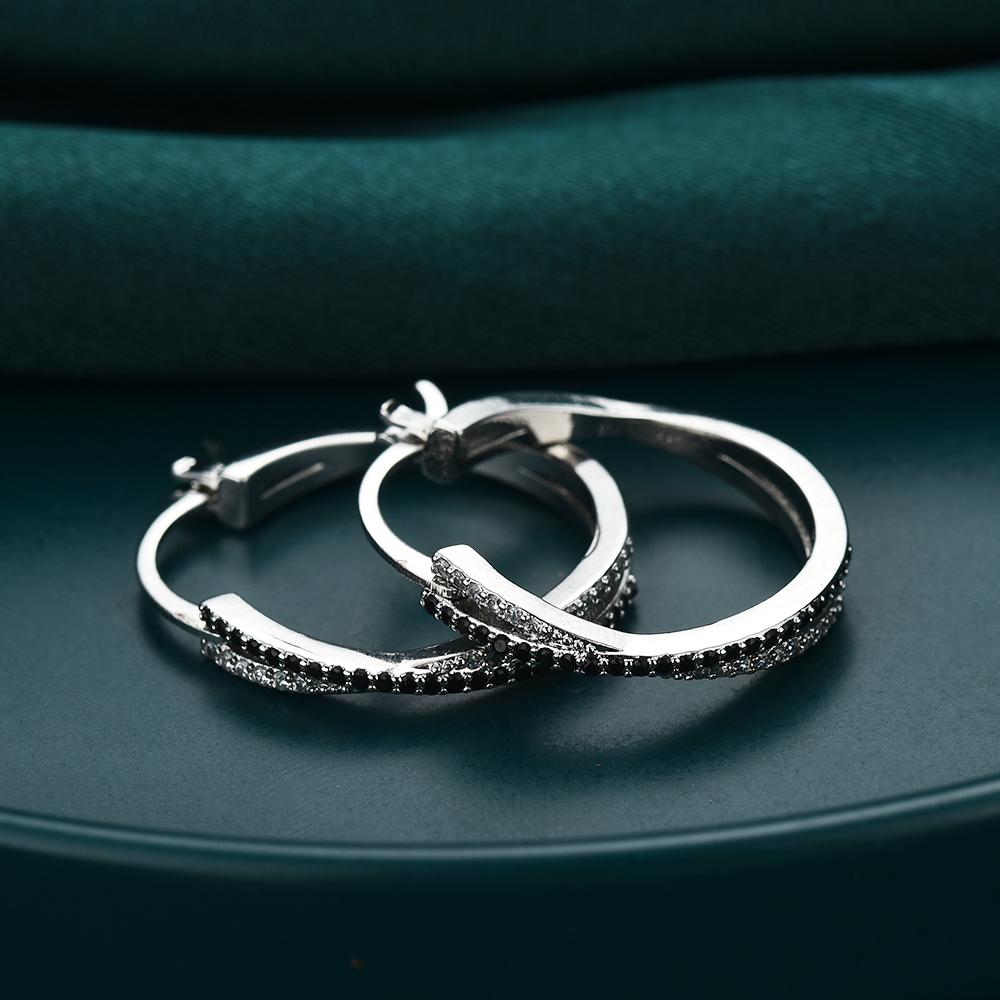 Black Awn Модные классические серьги-кольца, серьги-крестики