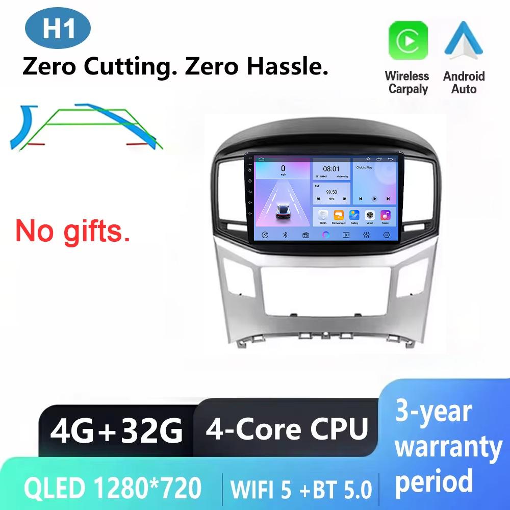 2K Incell Screen Android 16 CarPlay Car Radio For Hyundai H1 Grand Starex i800 TQ 2015 - 2018 Multimedia Video Player GPS Car