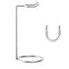 Stainless Steel Shaver Storage Rack Silver Easy Carry Shaver Display Stand Safety Razor Brush Holder Long Handle Shaving