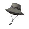 Outdoor Ethnic Style Sunshade Fisherman Hat for Women, Summer Travel Sun Protection Wide Brim Western Cowboy Beach Hat