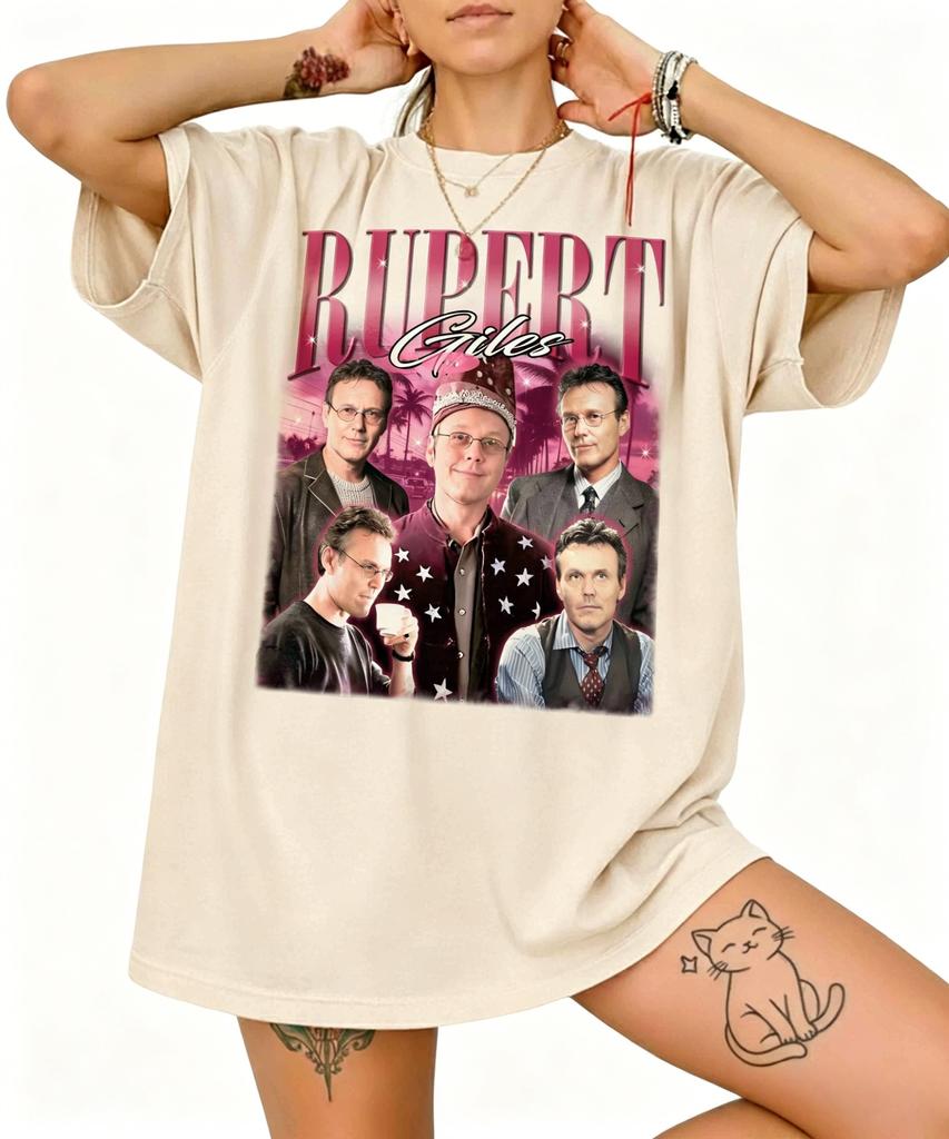 Rupert Giles Buffy The Vampire Slayer Retro 2026 Summer Men's Women's T-Shirt Extra Large Sportswear Retro Cotton Y2k Style