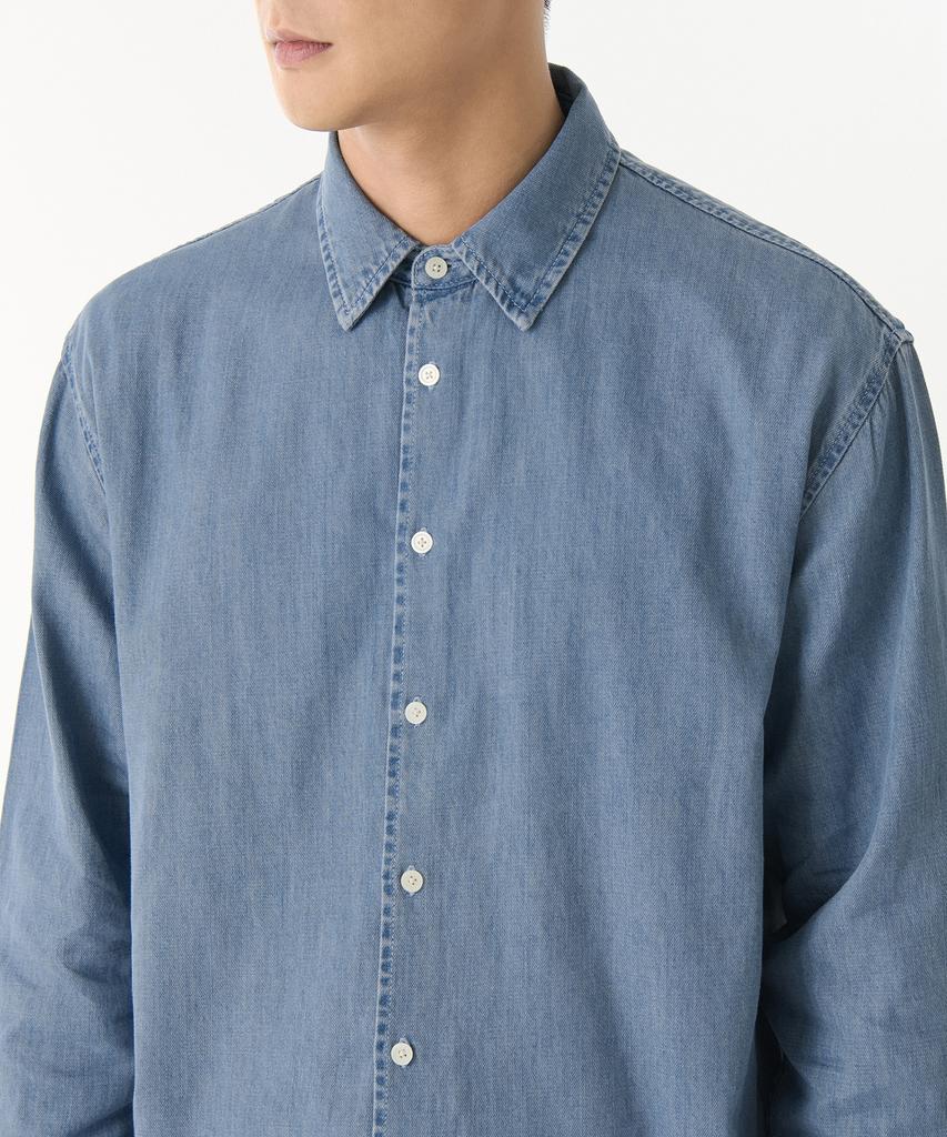 MUSINSA STANDARD Relaxed Denim Shirt [Light Indigo]