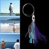 Fishing Tackle Squid Skirt Feather Lure Long Tail  String Hook Tied Up Saltwater Octopus Bait
