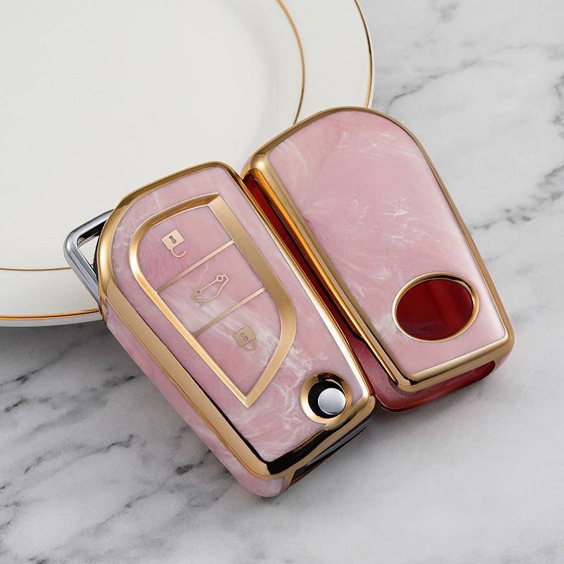 Чехол для ключа Toyota для RAV4, Camry, Reiz, Levin, Corolla, Highlander - Складная застежка для мужчин и женщин