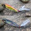 5Pcs Jigs Fishing Lures Sinking Metal Spoons Micro Jigging Bait with Free Plastic Tackle Box