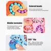 Colorful Bean Fidget Spinner Toy 2-In-1 Rotating Bean Cube Gyro Stress Anxiety Relief Fingertip Spinning Sensory Toy Kids Adults Party Favors
