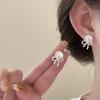 Sweet And Cool Style Pearl Bow Stud Earrings Female Niche Design Sense Simple, Sweet And Exquisite Fashion Versatile Earrings
