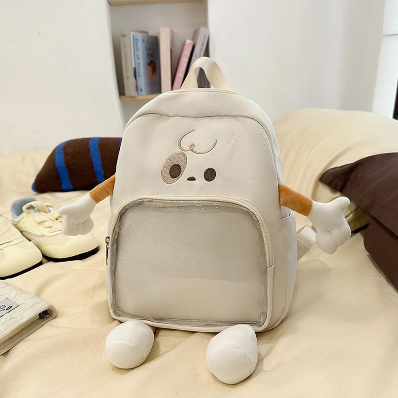 Japaninspired Cute Clear Backpack With Durable Nylon And Large Storage For School