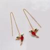 Little Bird Drop Long Hanging Earrings for Women Elegant Girl Tassel Earring Stylish Jewelry Personality Gift