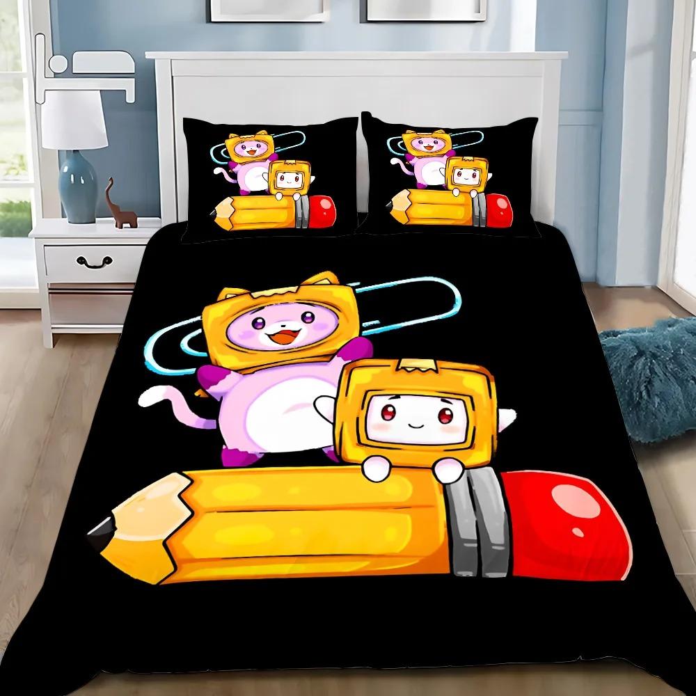 Изысканный 3D Lankyboxe Обои Foxy Boxy Принт Постельное Белье Пододеяльник Одеяло Кровать Взрослый Юношеский Девочка Мальчик Подарок