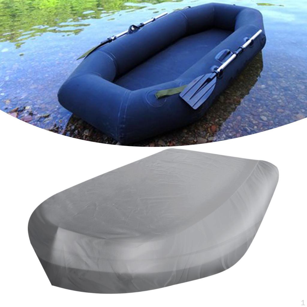 Boat Cover Heavy Duty Oxford Cloth Rain Resistant Sun Protection Grey Universal for Inflatable