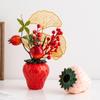Vintage Inspired Strawberry Shaped Planter Pot  Ceramic Fruit Strawberry Vase for  Party Kitchen Office Home Decorations