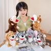 Cartoon Jungle Animal Lion Tiger Elephant Hand Puppet Plush Toy Giraffe Open Mouth Hand Puppet Children'S Doll