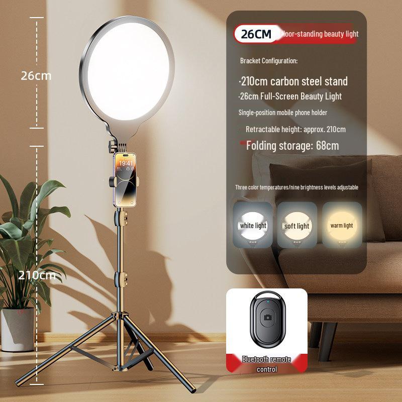 LED Photography Light: Ideal Soft Light for Streaming & Professional Indoor Use, Circular Spotlight for Flawless Beauty Shots