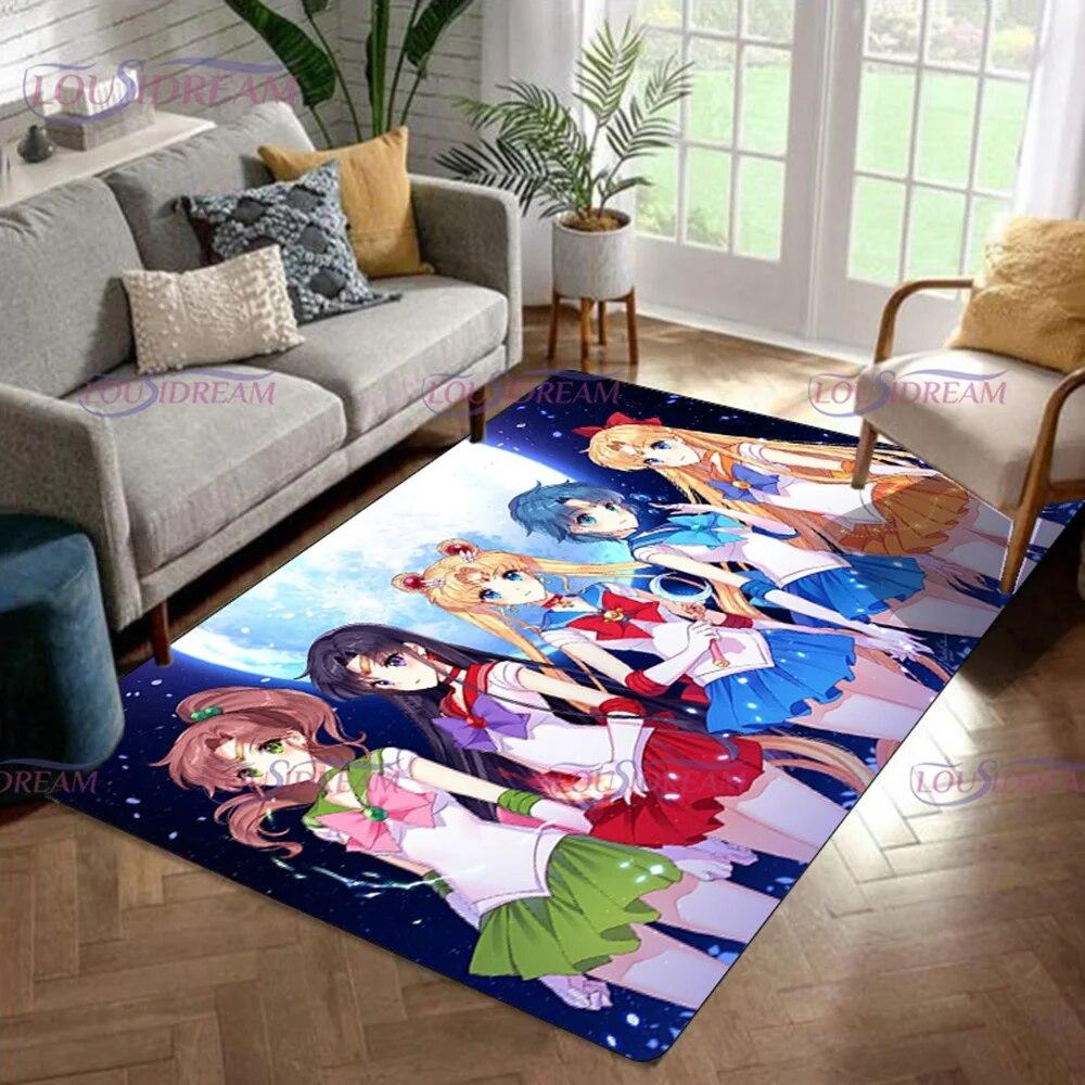 3D милые красочные коврики и ковры S-Sailor-M-Moon для гостиной, спальни, входа, большой площади, мягкий ковер, декоративный коврик