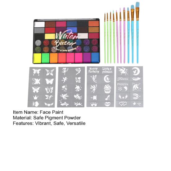 42 цвета набор для раскрашивания лица для детей на вечеринку в честь Хэллоуина палитра для макияжа набор для тела для клоуна-косплея шоу на день рождения