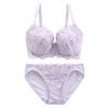 Дорогой Мой дорогой голубок Lilium Flora Комплект бюстгальтера и шортиков GHI Большой размер [Мой голубок] (IPU-Ледяной Пурпурный, G75-L)
