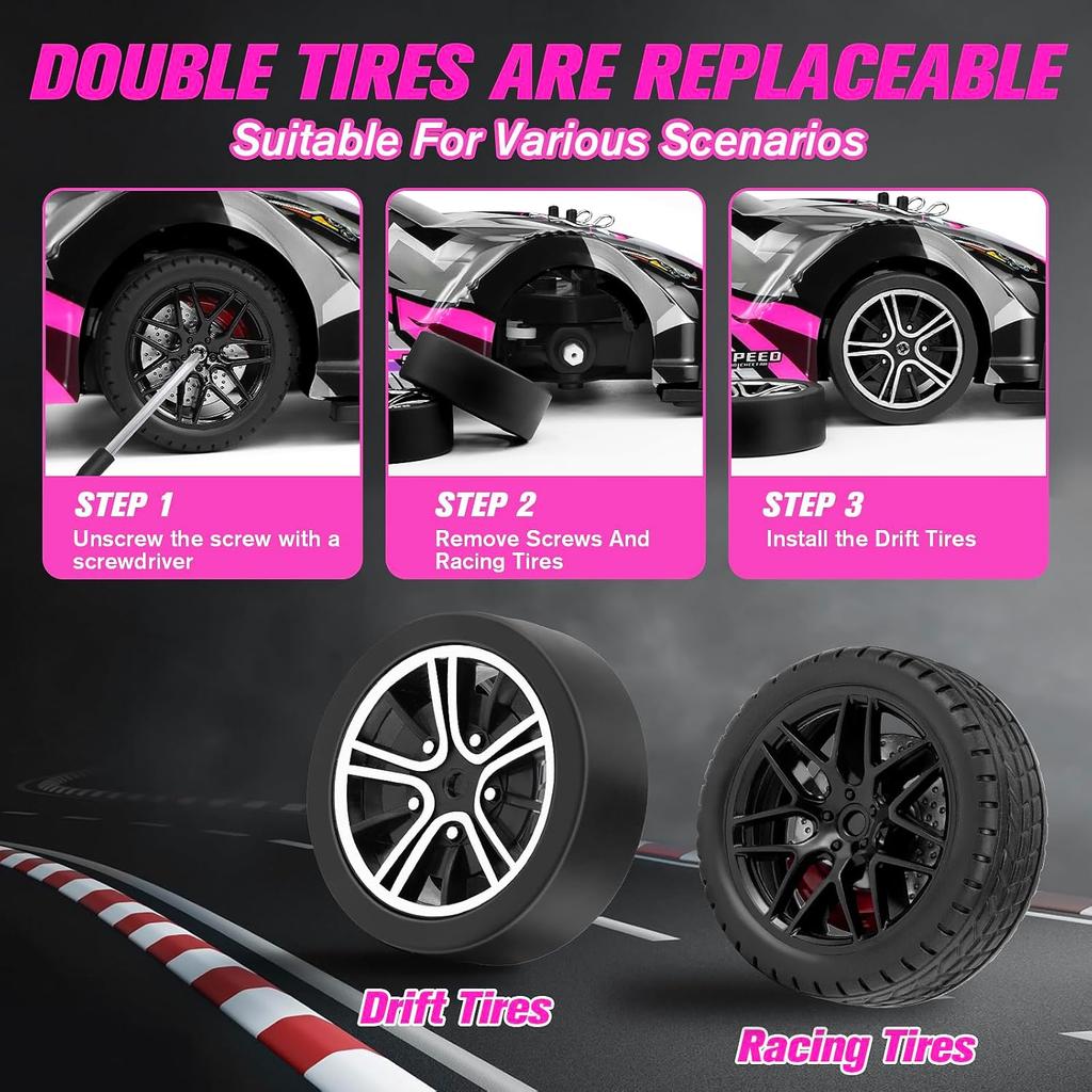 Радиоуправляемая машина для дрифта, 1:16 масштабных гоночных машинок Drifting RC Cars 2.4GHz 4WD RC, 40 км/ч, высокоскоростная машина для дрейфа с дистанционным управлением, гоночный спорт для мальчиков, девочек и детей