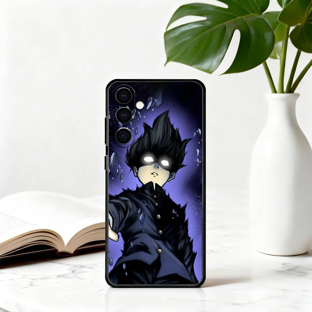 Mob P-Psycho 100 Shigeo K-Kageyama Phone Case For Samsung Galaxy A73,A72,A71,A70,A53,A52,A51,Soft Silicone Black Cover