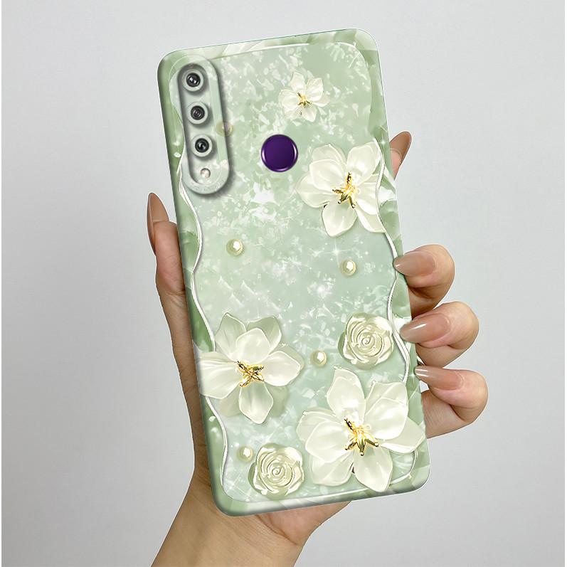 Чехол для Huawei Y6p MED-LX9 Красивые Бабочки Цветы Coque Мягкий Жидкий Силикон Чехол для Телефона Для Huawei Y7p Y 6p 2020 Задняя Крышка