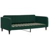 Extendable Daybed with Drawers Dark Green 90x200 cm Velvet